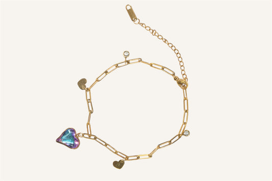 Pulsera Corazón Azul