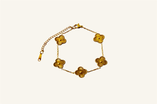 Pulsera Trébol Dorada