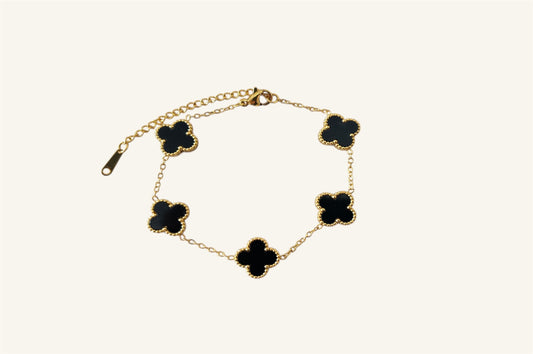 Pulsera Trébol Negra