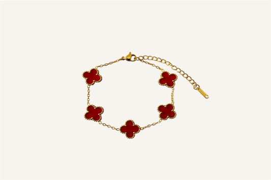 Pulsera Trébol Roja