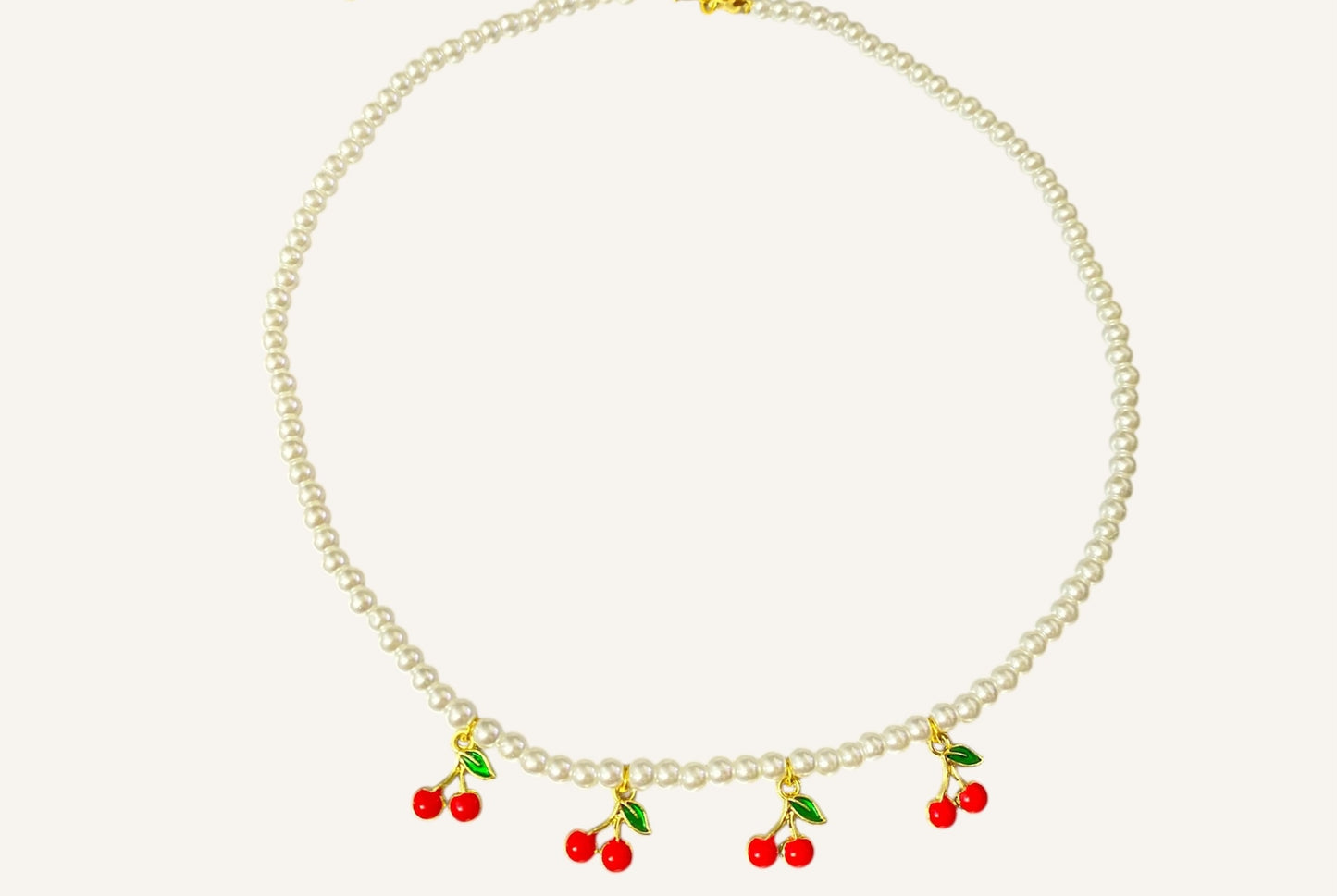 Collar Perlas Mini Cerezas