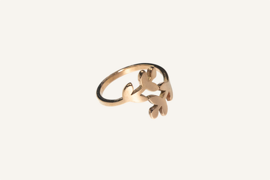 Anillo Espigas Oro Rosa