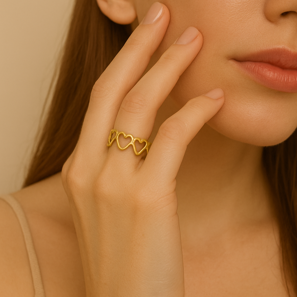 Anillo Corazones Grandes