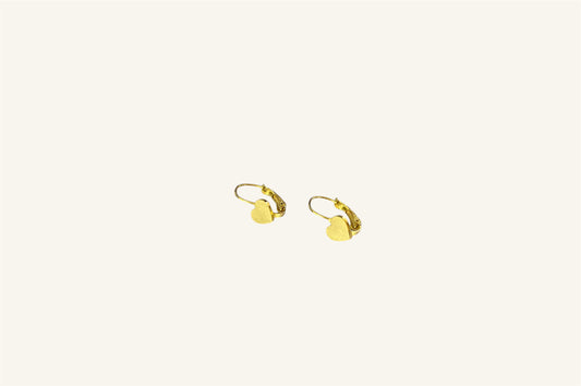 Aretes Corazones Gancho Dorado