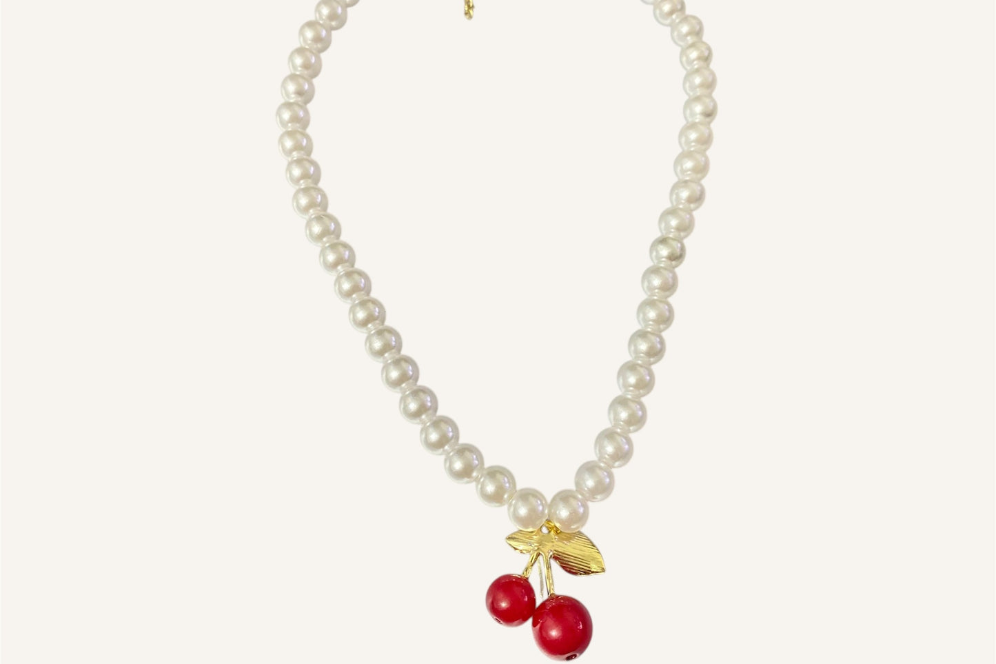 Collar Cereza Perlas