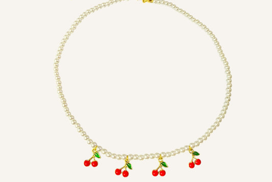 Collar Perlas Mini Cerezas
