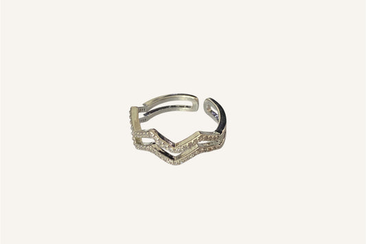 Anillo ZigZag Plateado