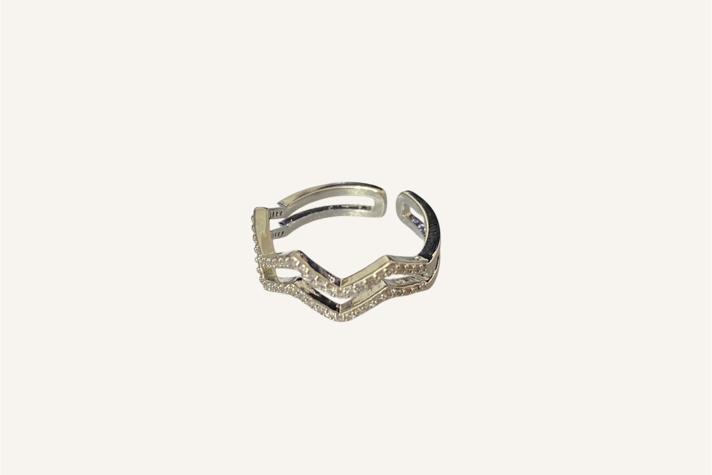 Anillo ZigZag Plateado